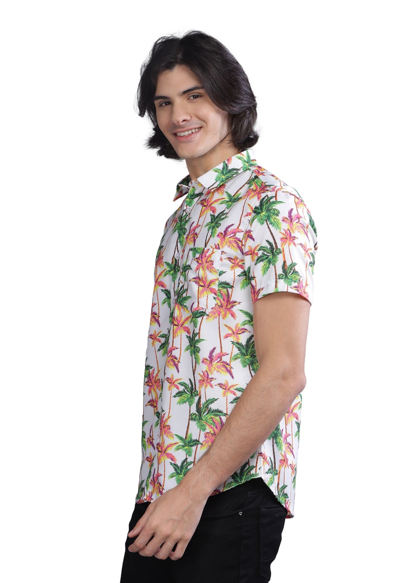 Neon Palm Printed Shirt - Tusok