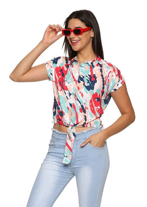 Lava Front Knot Women Shirt