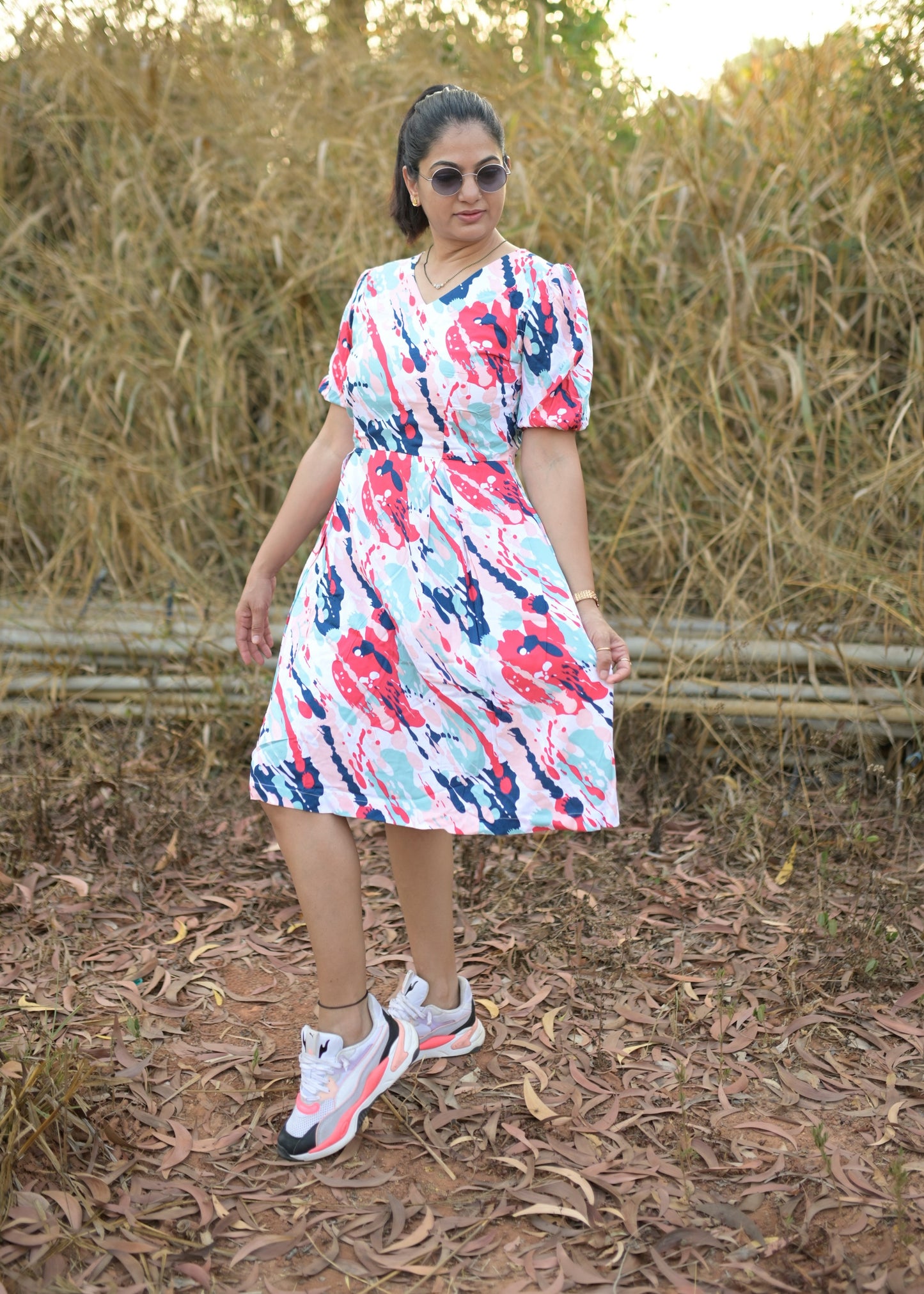 Flames Couple Matching Shirt and Dress