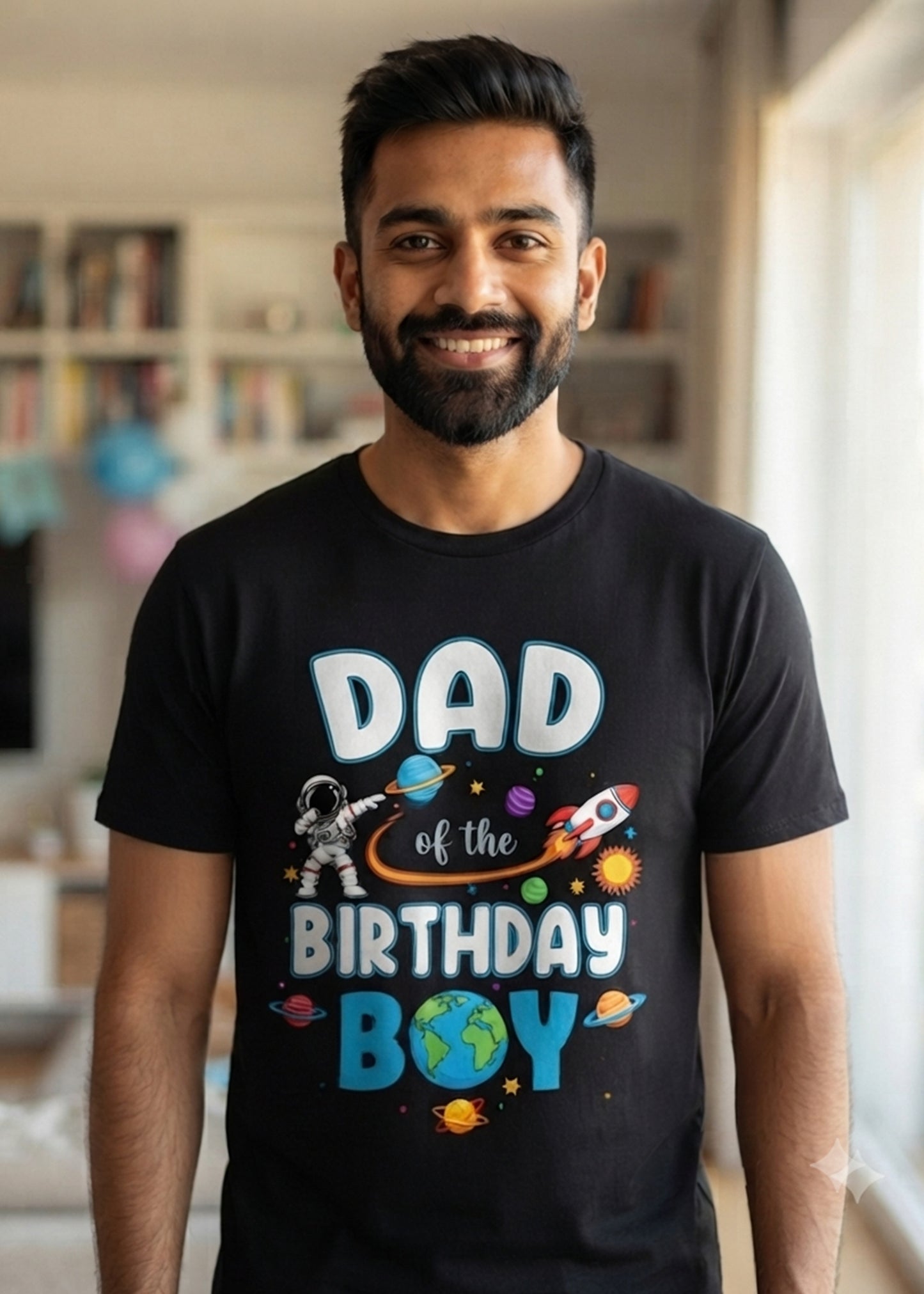 Astronaut Space Planets Birthday Men Tshirt