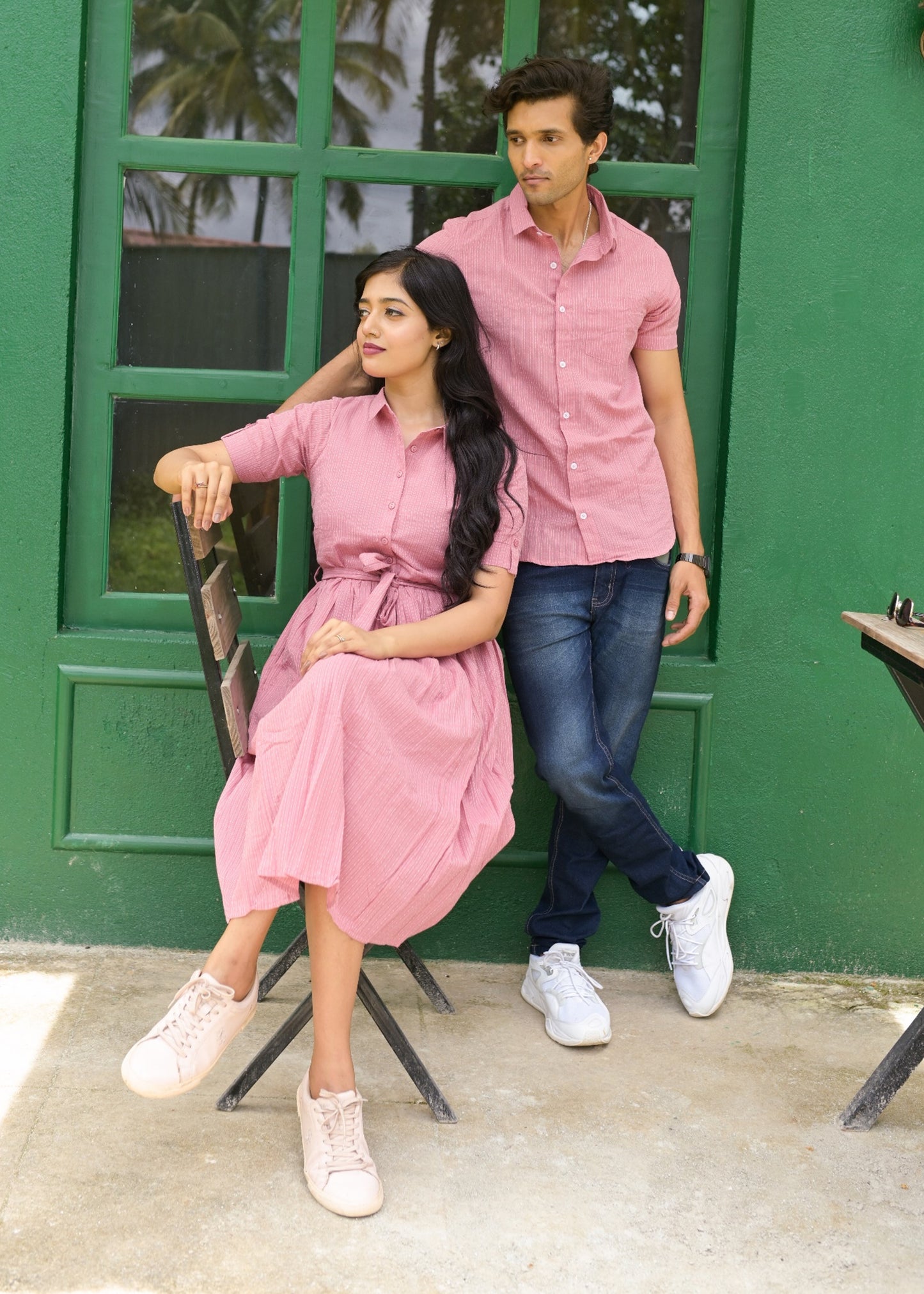 Garnet Couple Matching Shirt and Dress - Tusok
