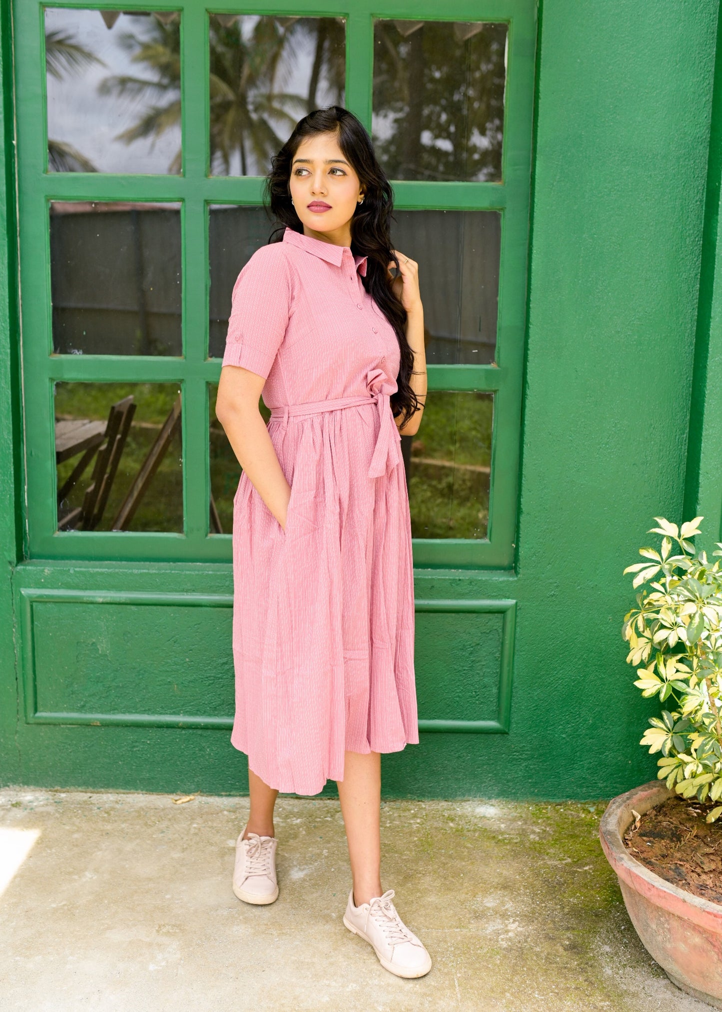 Garnet Couple Matching Shirt and Dress - Tusok