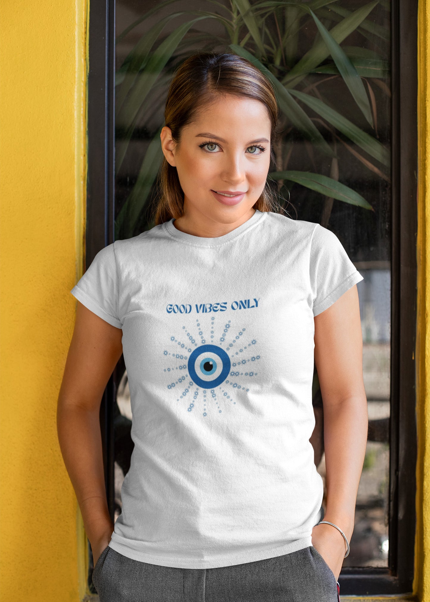 Evil Eye Print Women Tshirt
