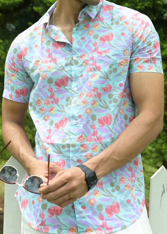 Bluebell Cotton Mens Shirt - Tusok