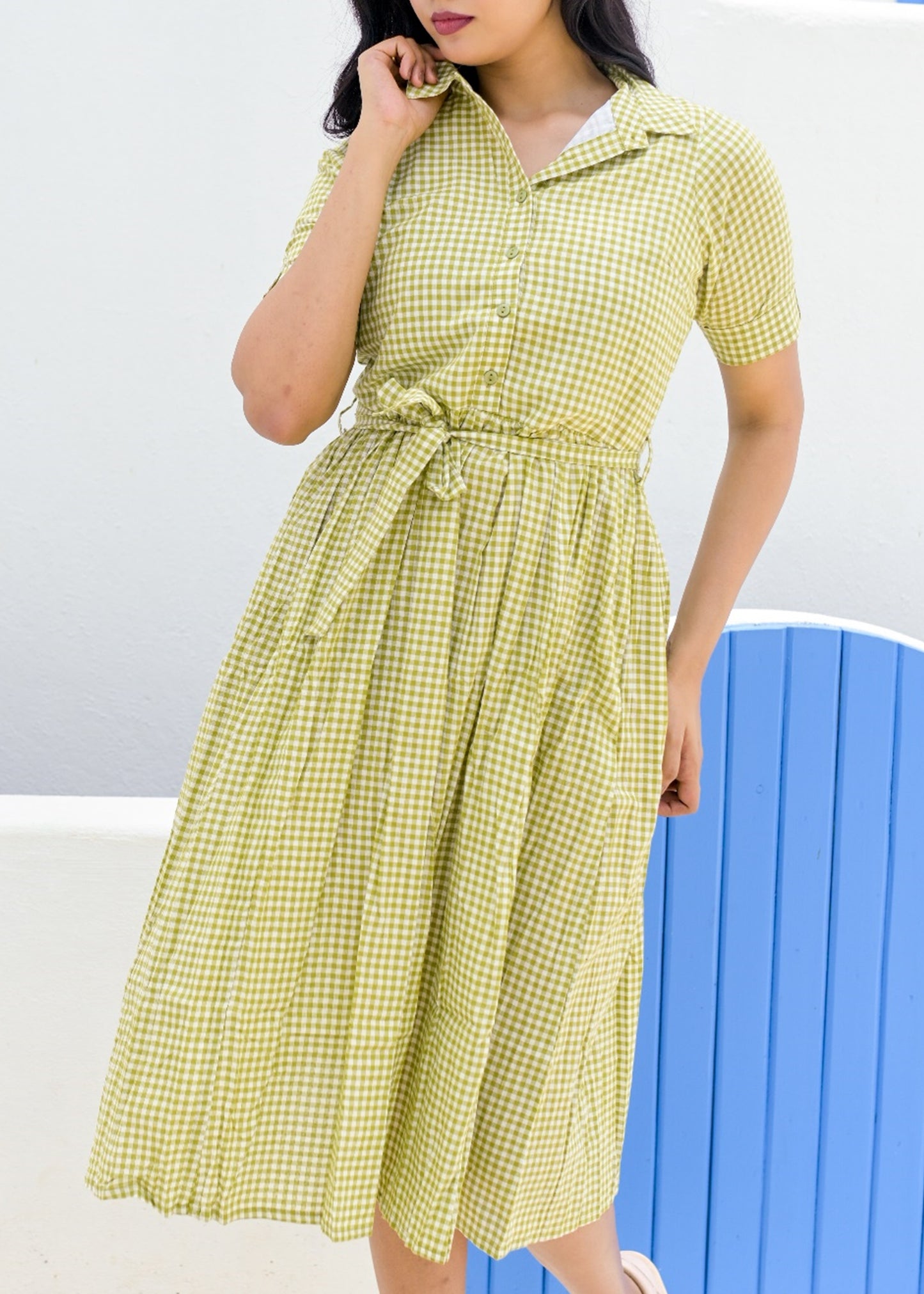 Green-Box Couple Matching Shirt and Dress - Tusok