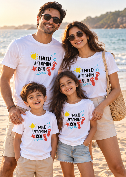 I Need Vitamin Sea Family Tshirt