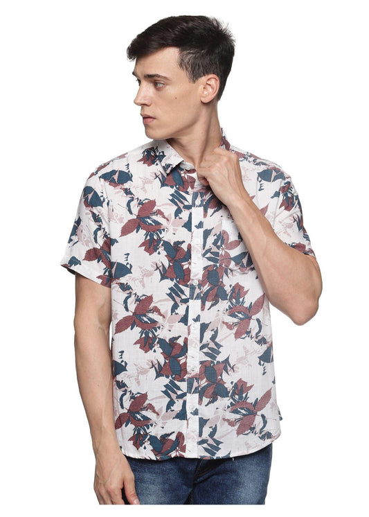 Teal Shrub Printed Shirt - Tusok