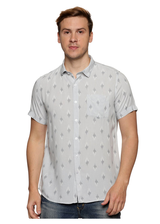Titanium Ikkat Printed Shirt - Tusok