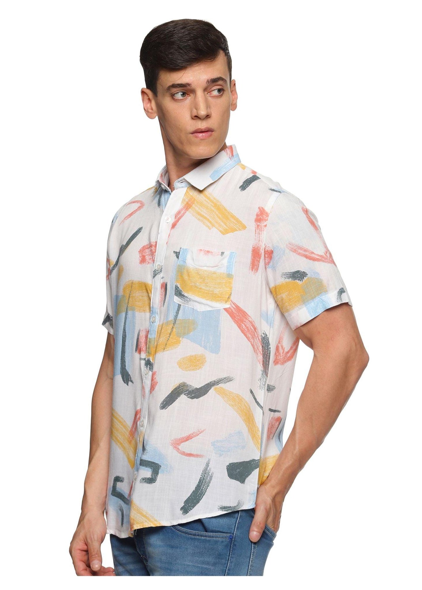 Yellow Random Printed Shirt - Tusok