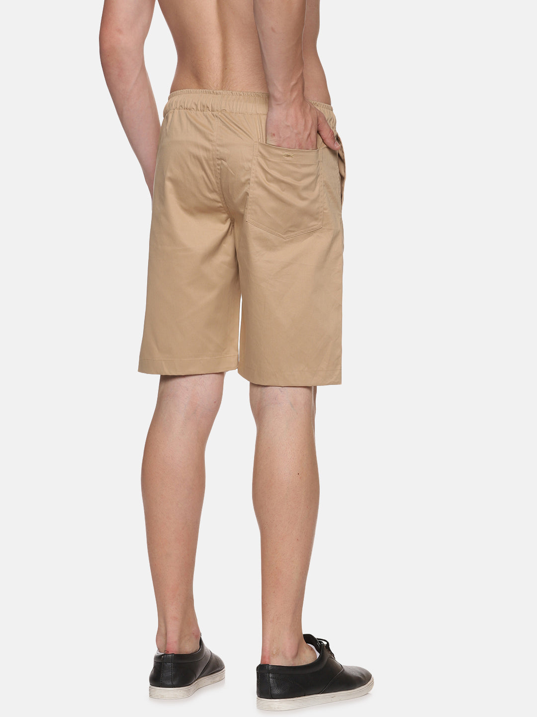 Khaki Solid Men's Shorts - Tusok