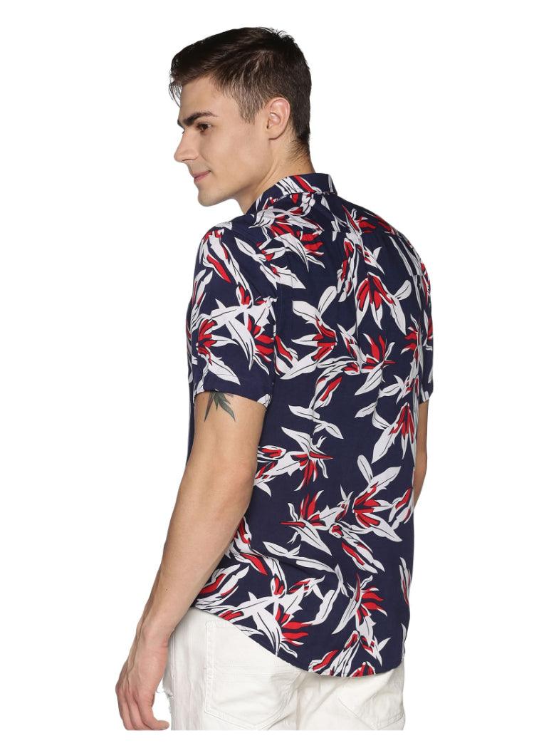 Red N Blue Printed Shirt - Tusok