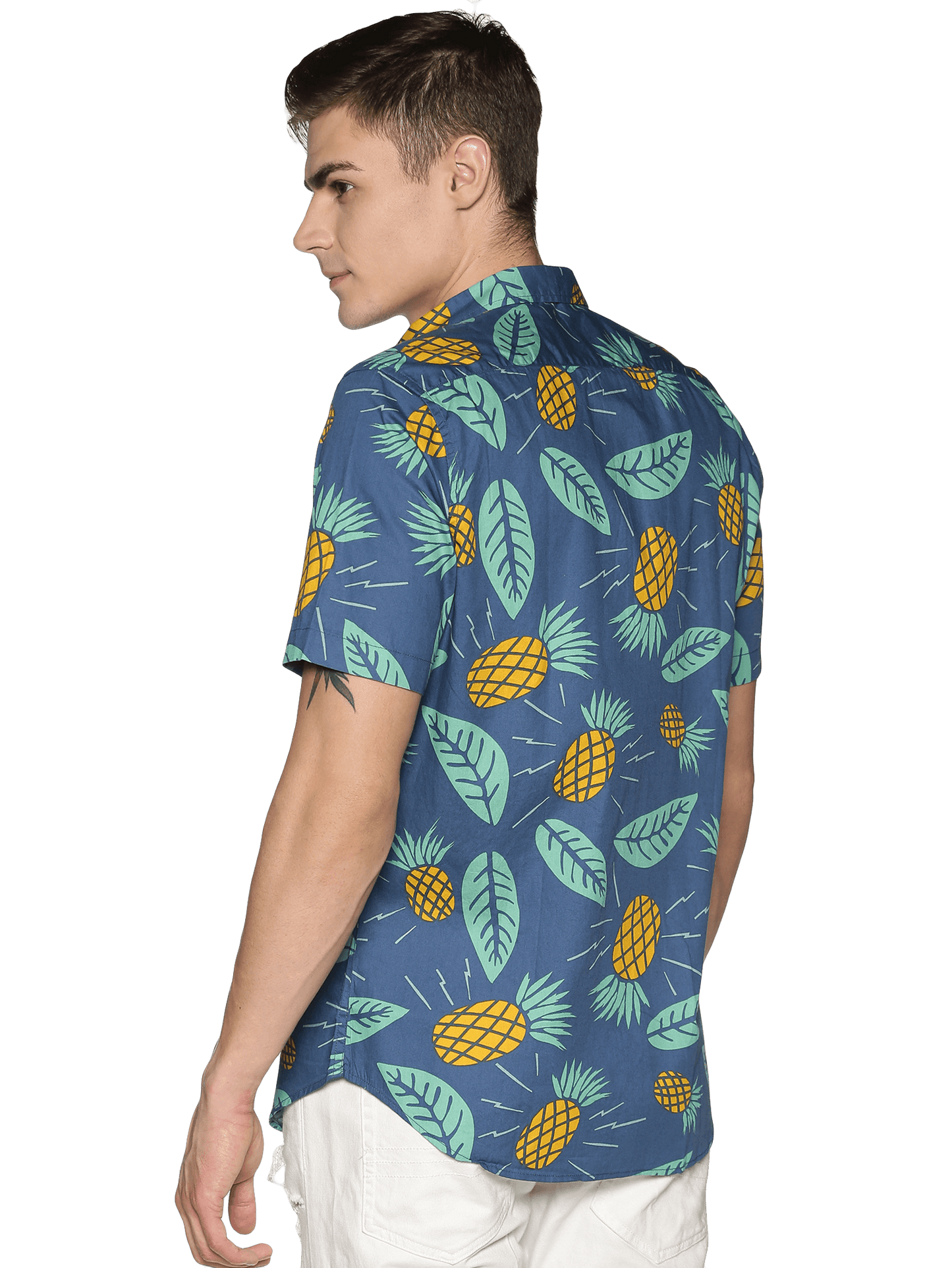 Blue Pineapple Printed Shirt - Tusok