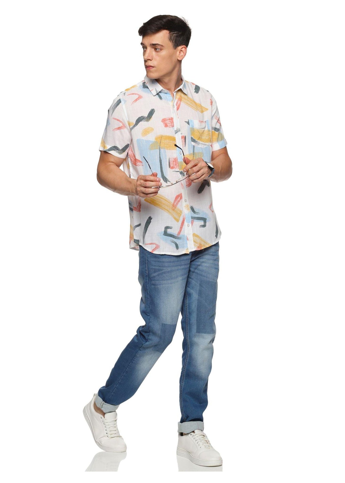 Yellow Random Printed Shirt - Tusok
