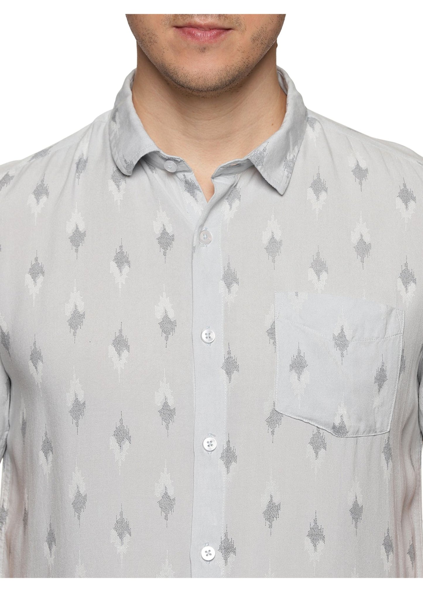 Titanium Ikkat Printed Shirt - Tusok