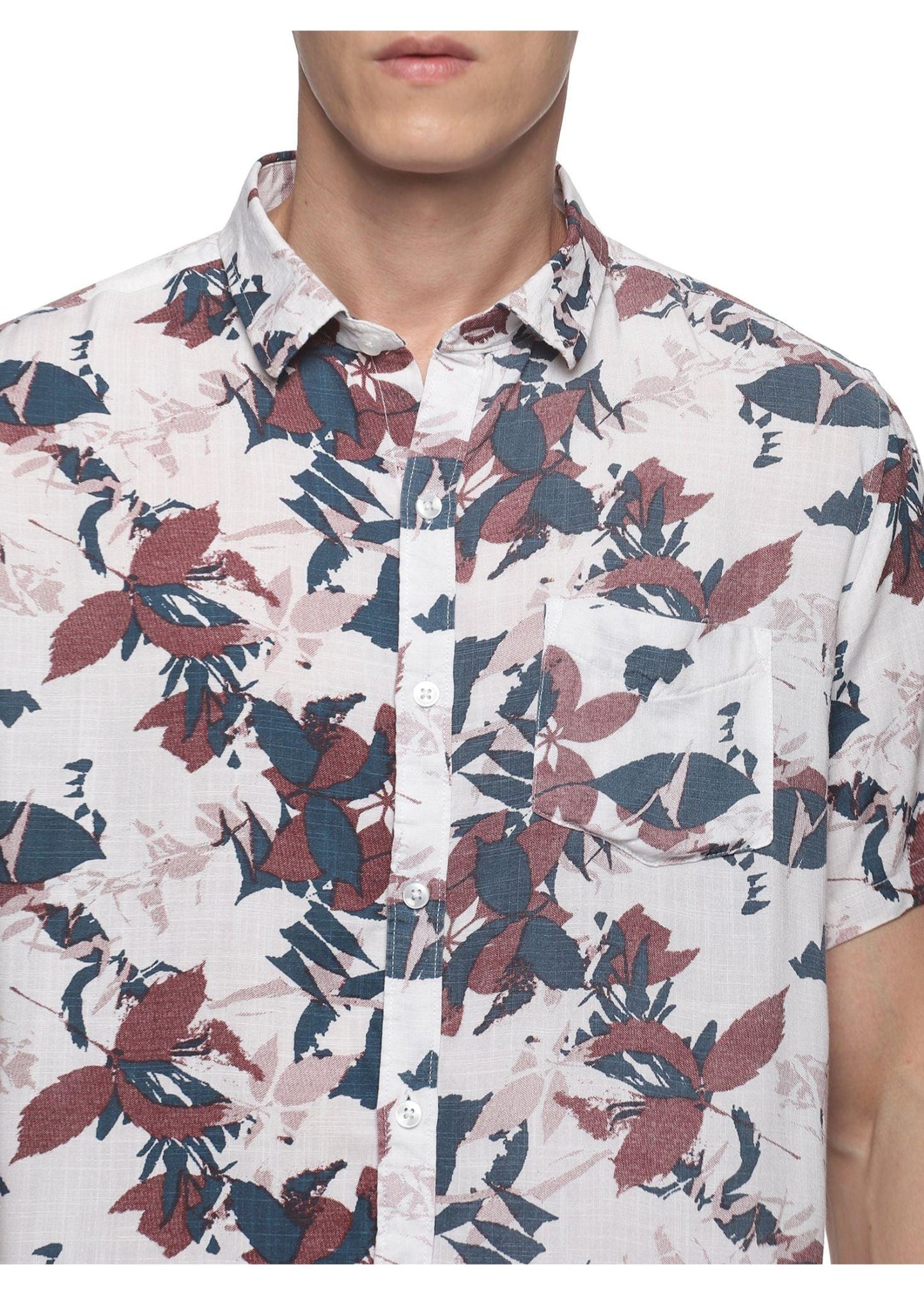 Teal Shrub Printed Shirt - Tusok