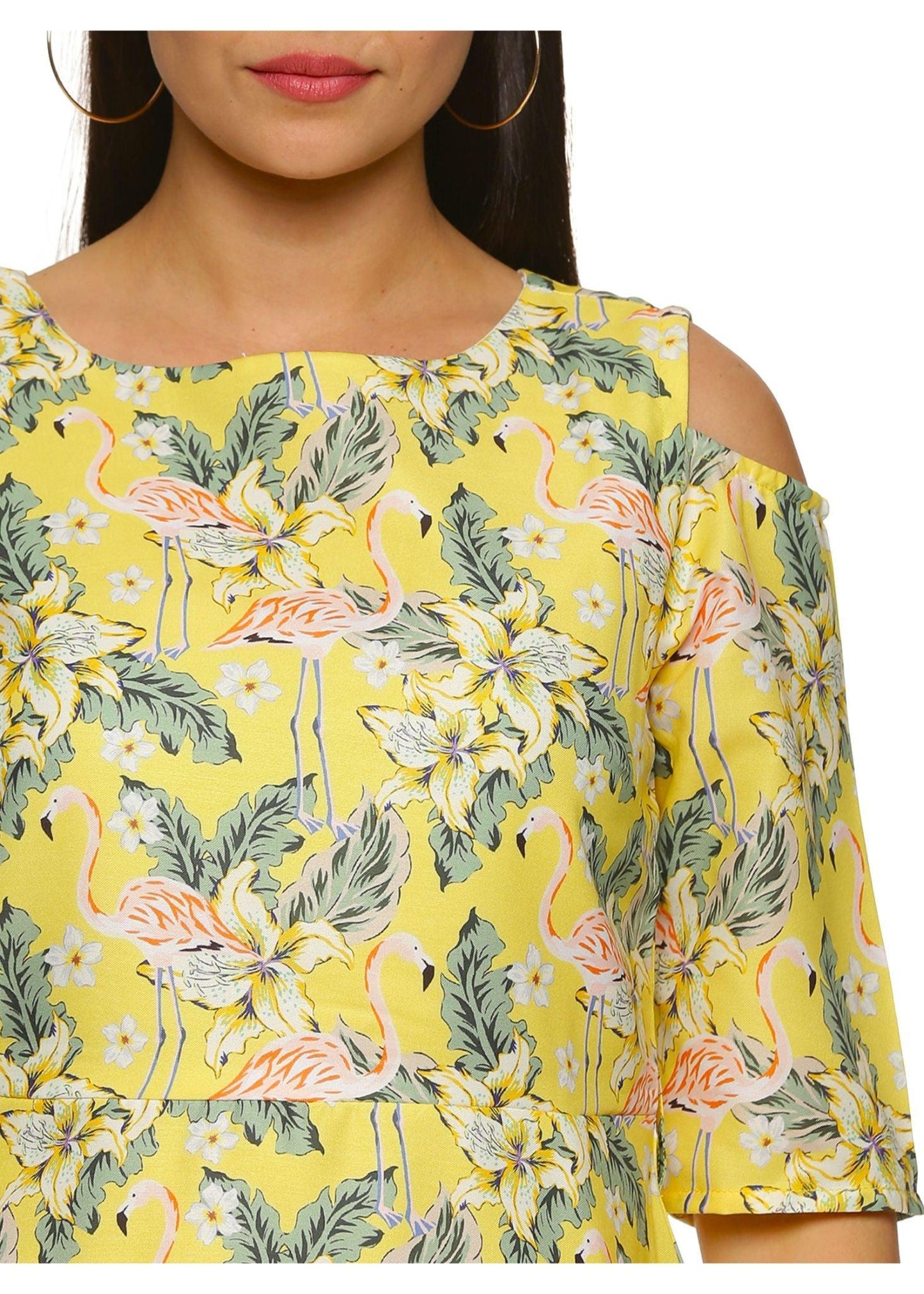 Yellow Flamingo Couple Matching Dress - Tusok