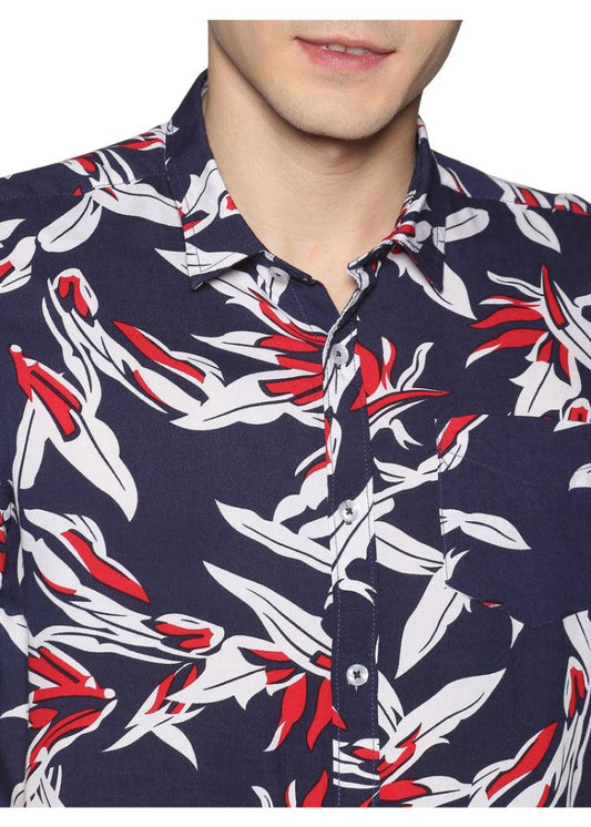 Red N Blue Printed Shirt - Tusok