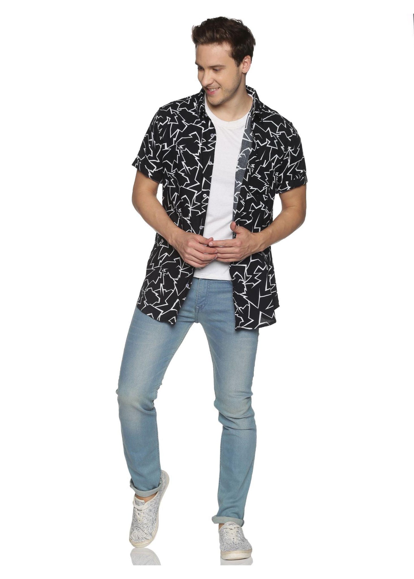 Black Vector Printed Shirt - Tusok