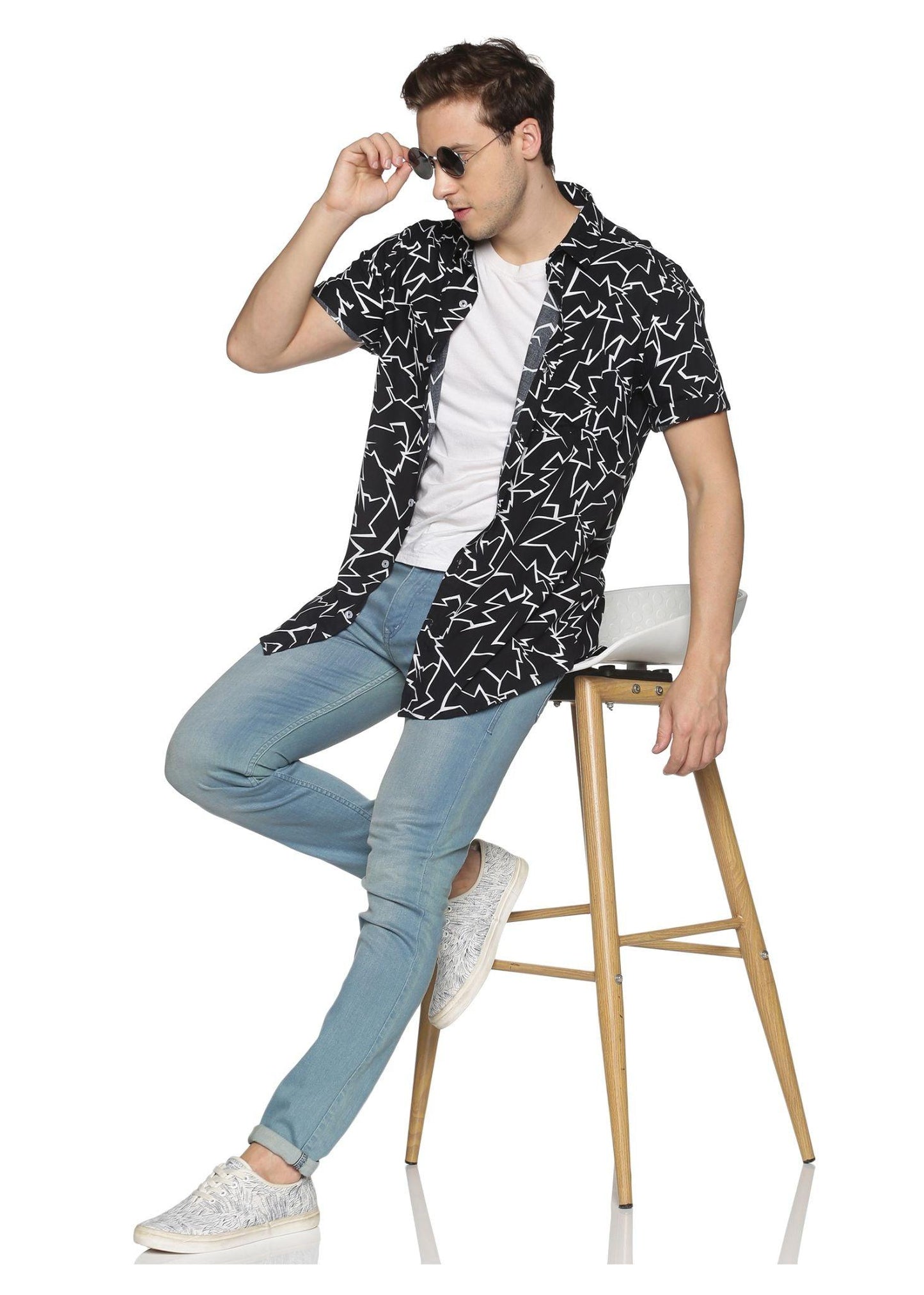 Black Vector Printed Shirt - Tusok