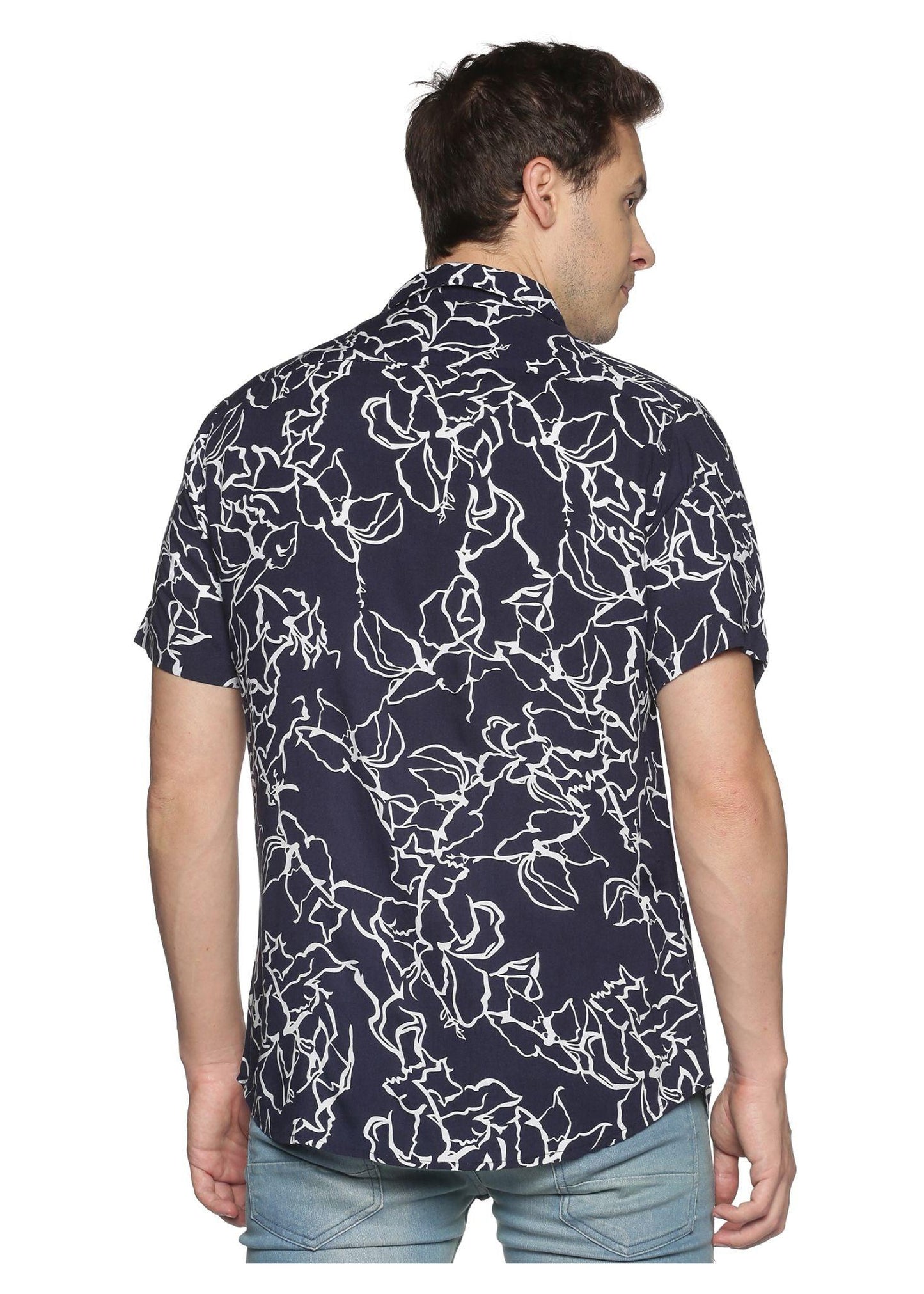 Blue Velvet Printed Shirt - Tusok