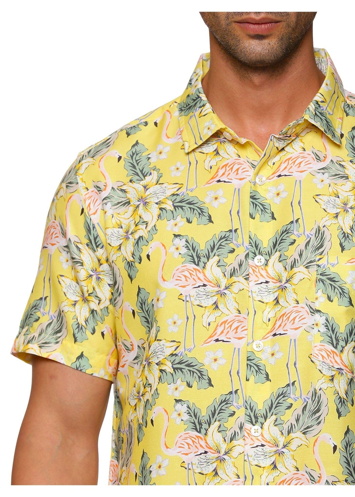 Yellow Flamingo Couple Matching Dress - Tusok