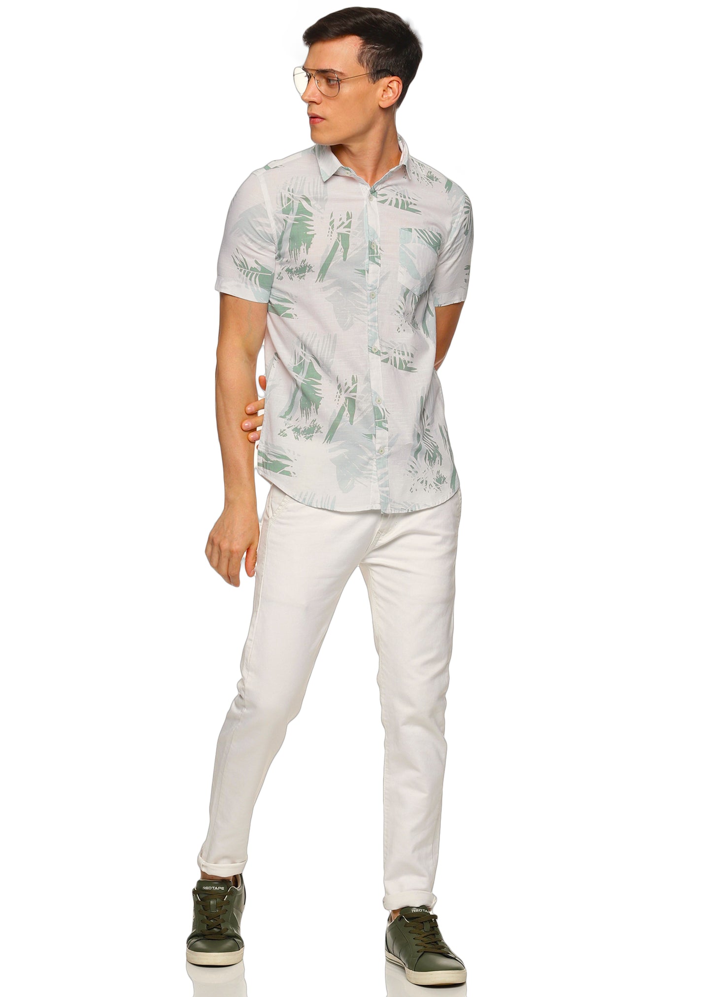 Green Overcast Printed Shirt - Tusok