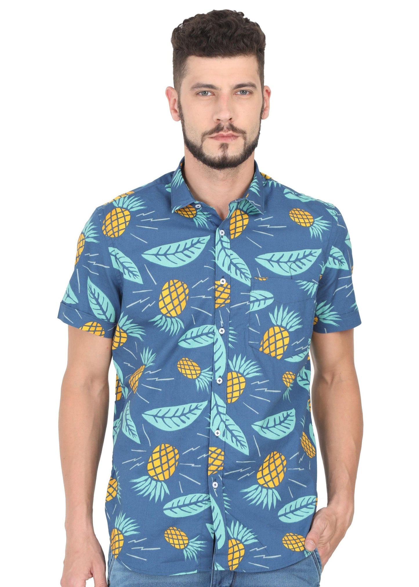 Tusok-blue-pineappleFeatured Shirt, Vacation-Printed Shirtimage-Blue Pineapple (1)