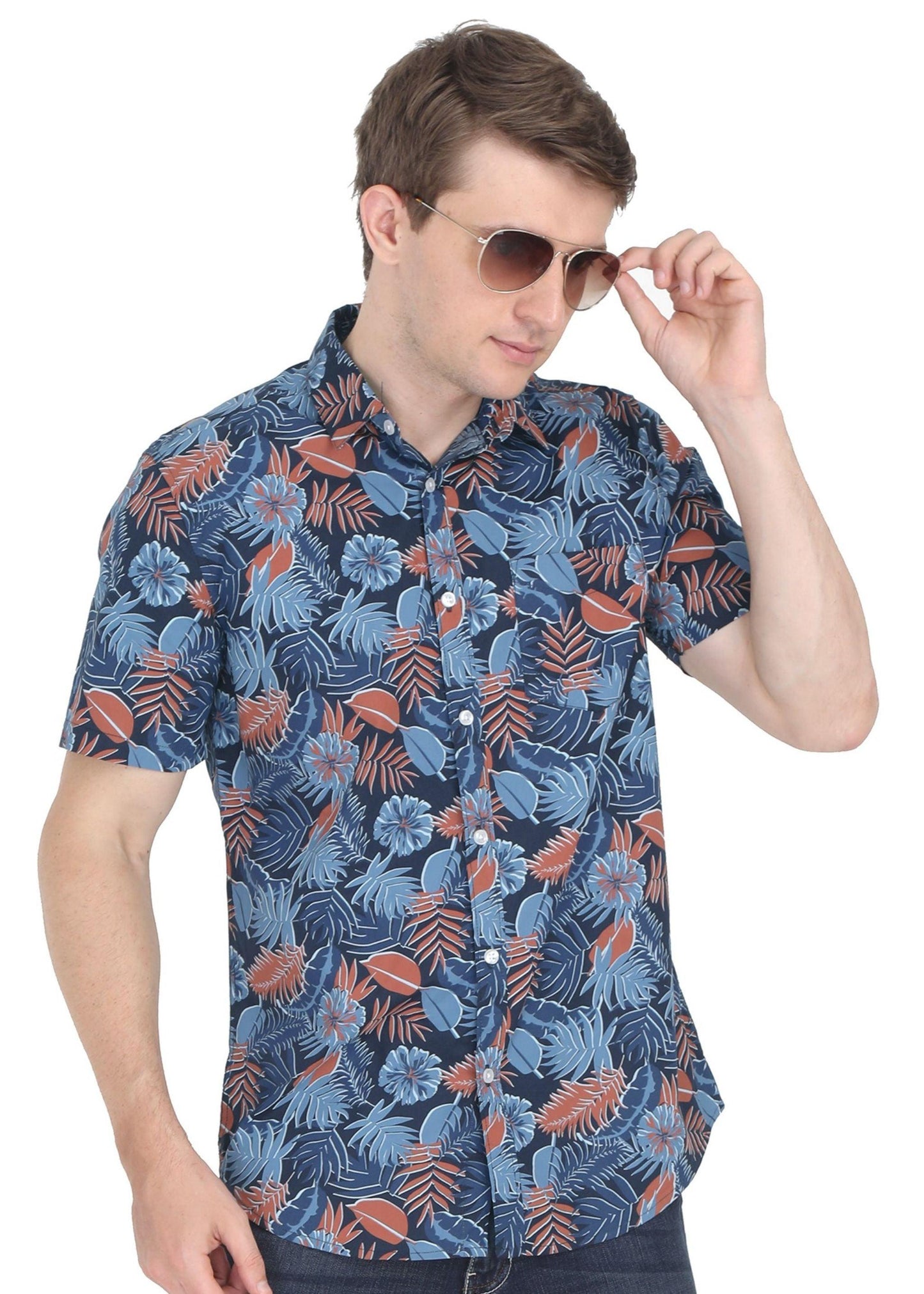 Tusok-grey-tropicalVacation-Printed Shirtimage-Black Grey (7)