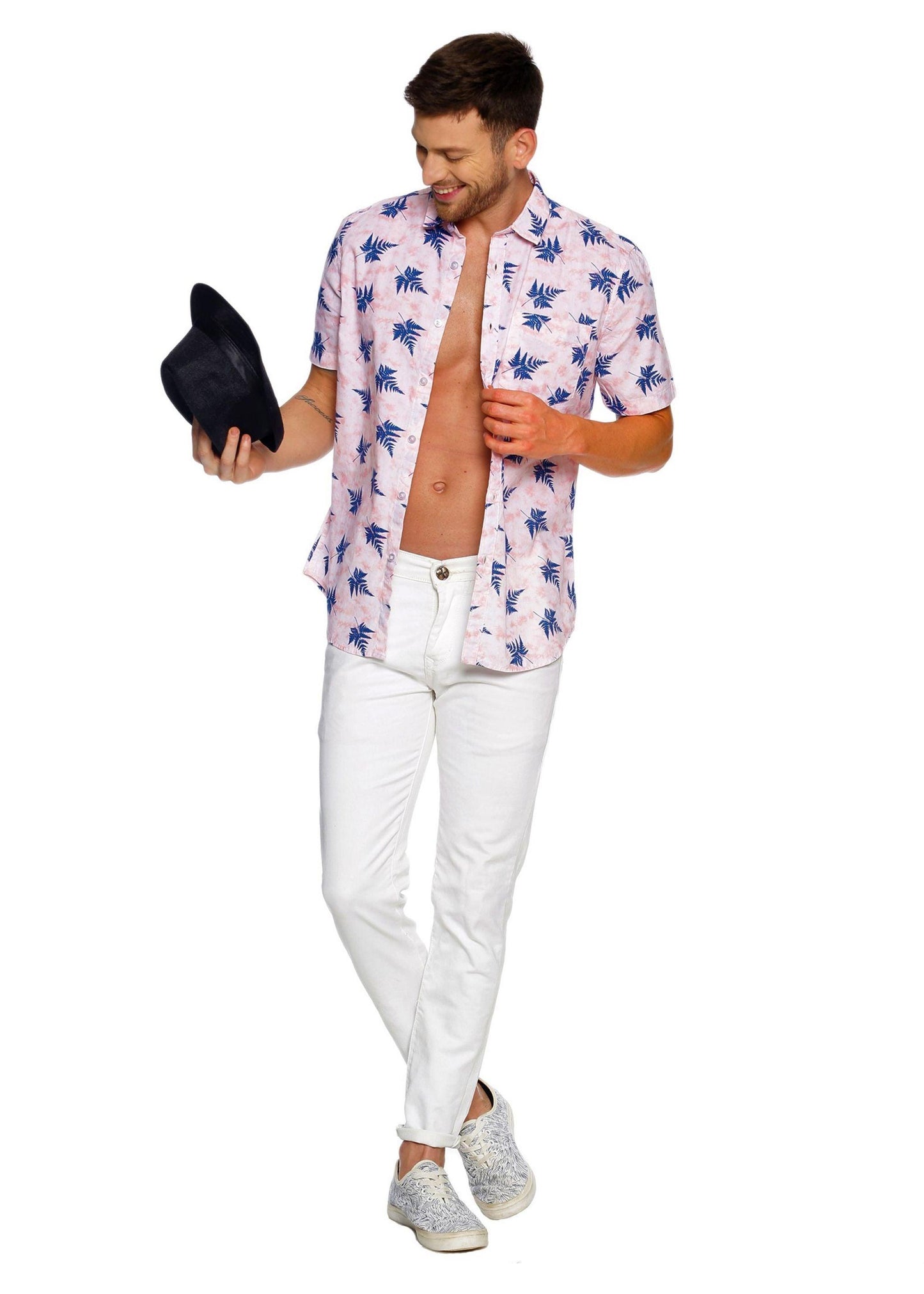 Tusok-leafy-pink-blueVacation-Printed Shirtimage-Pink Aloha (4)