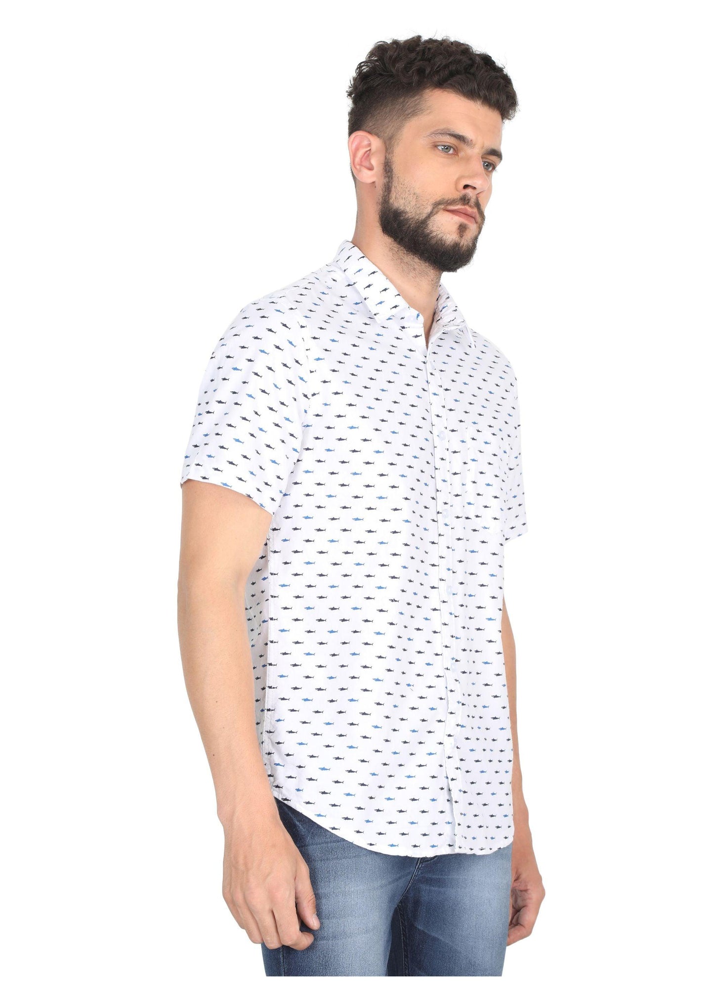 Tusok-white-fishVacation-Printed Shirtimage-Small Fish White (6)