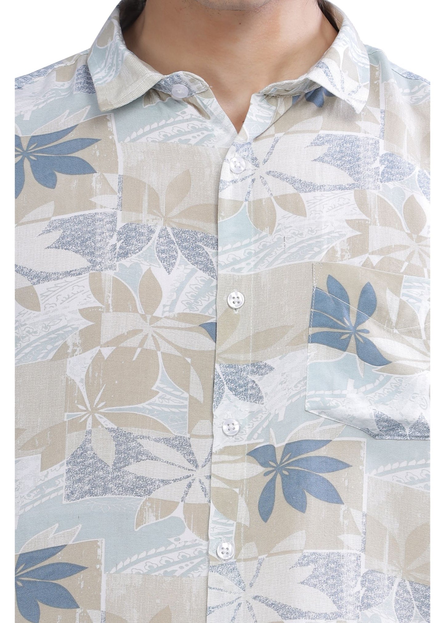 Olive Patch Printed Shirt
