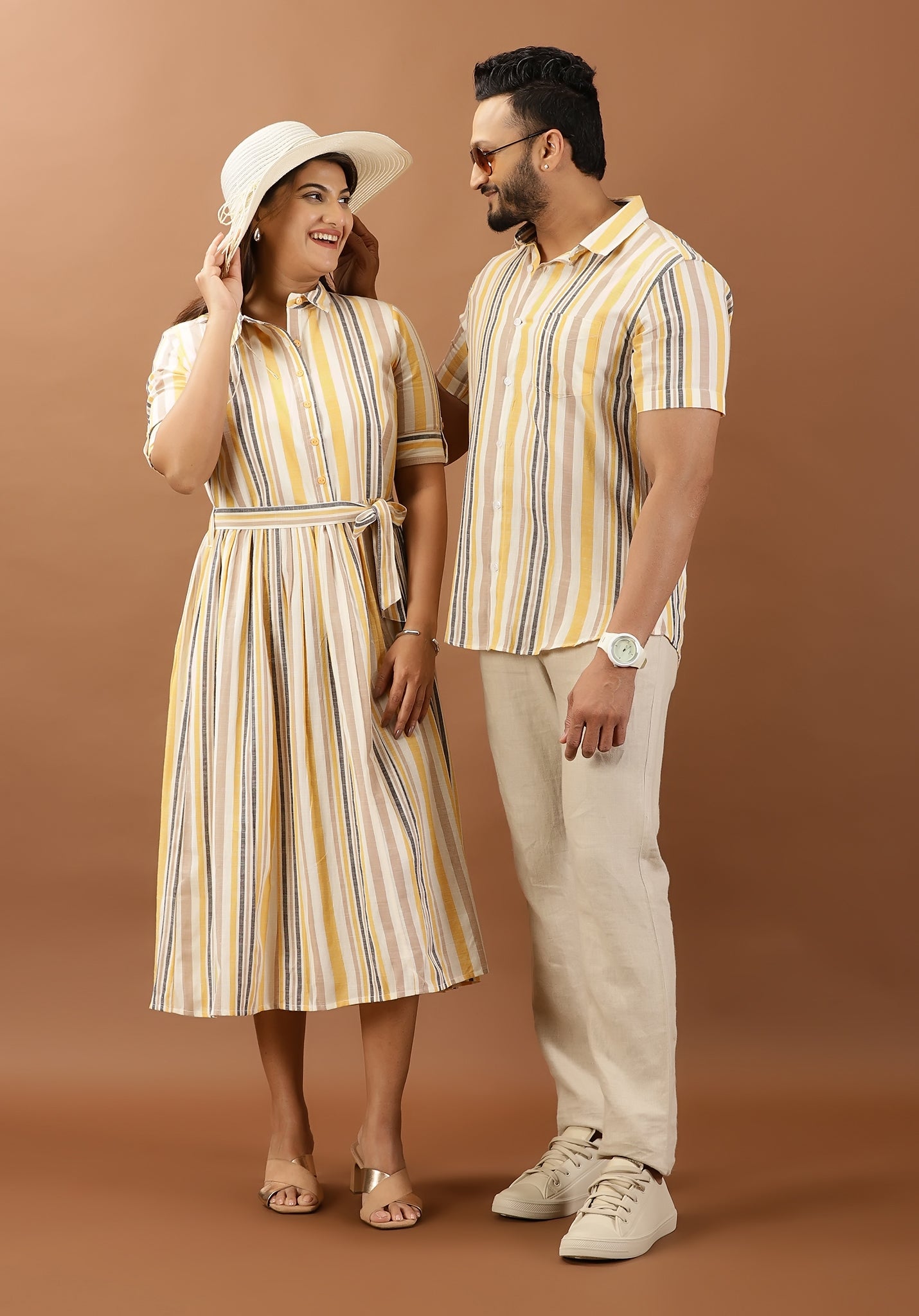 Topaz Couple Matching Shirt and Dress