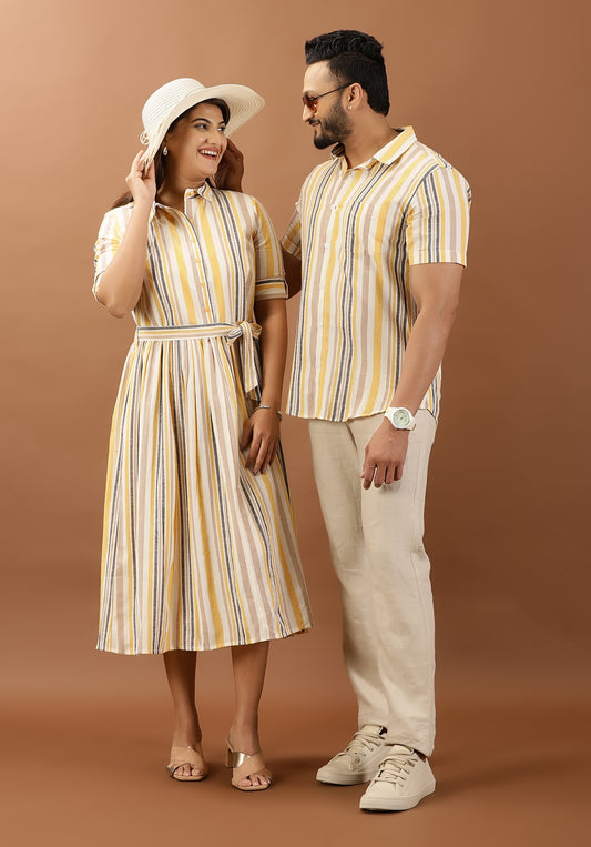 Topaz Couple Matching Shirt and Dress