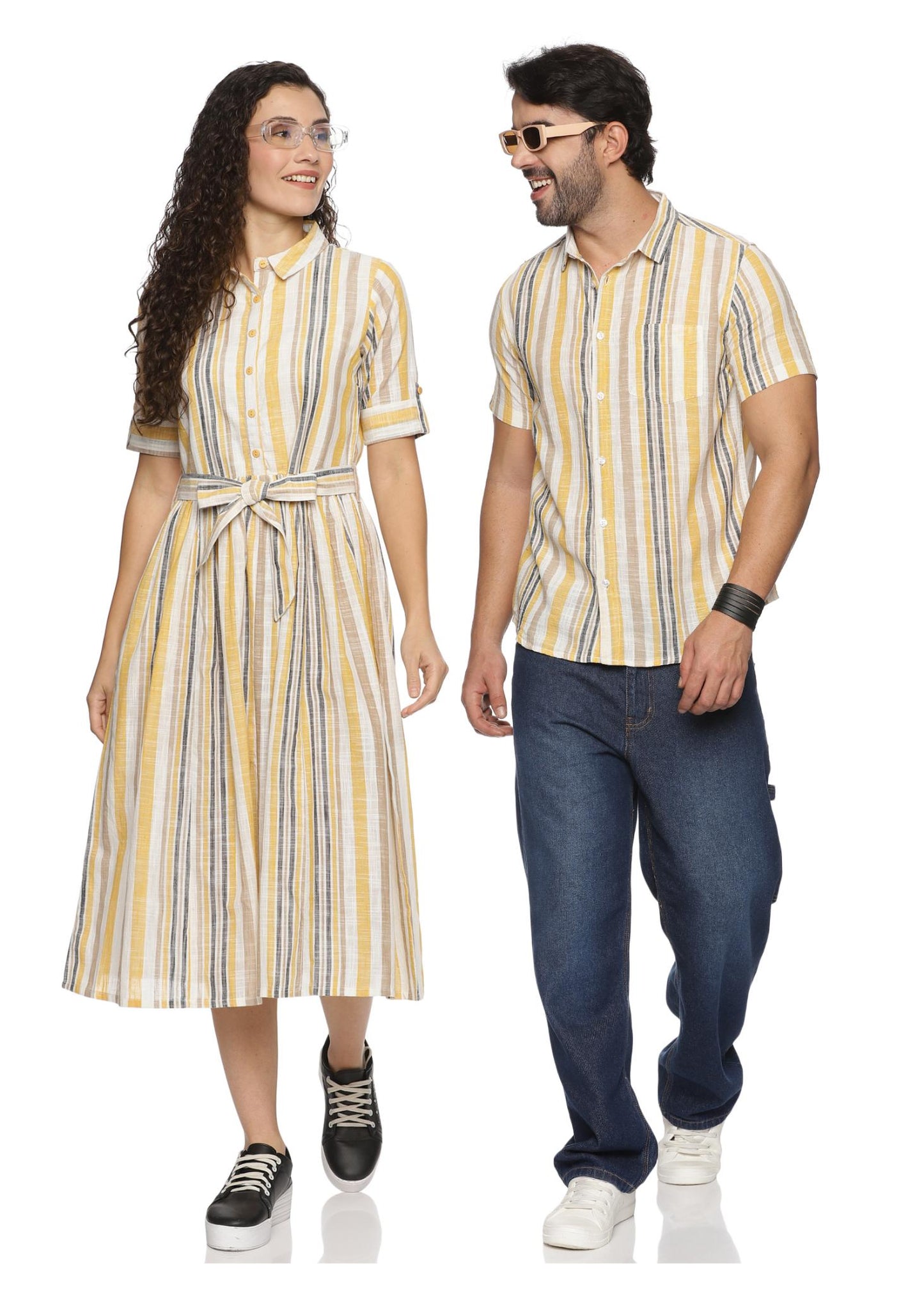 Topaz Couple Matching Shirt and Dress