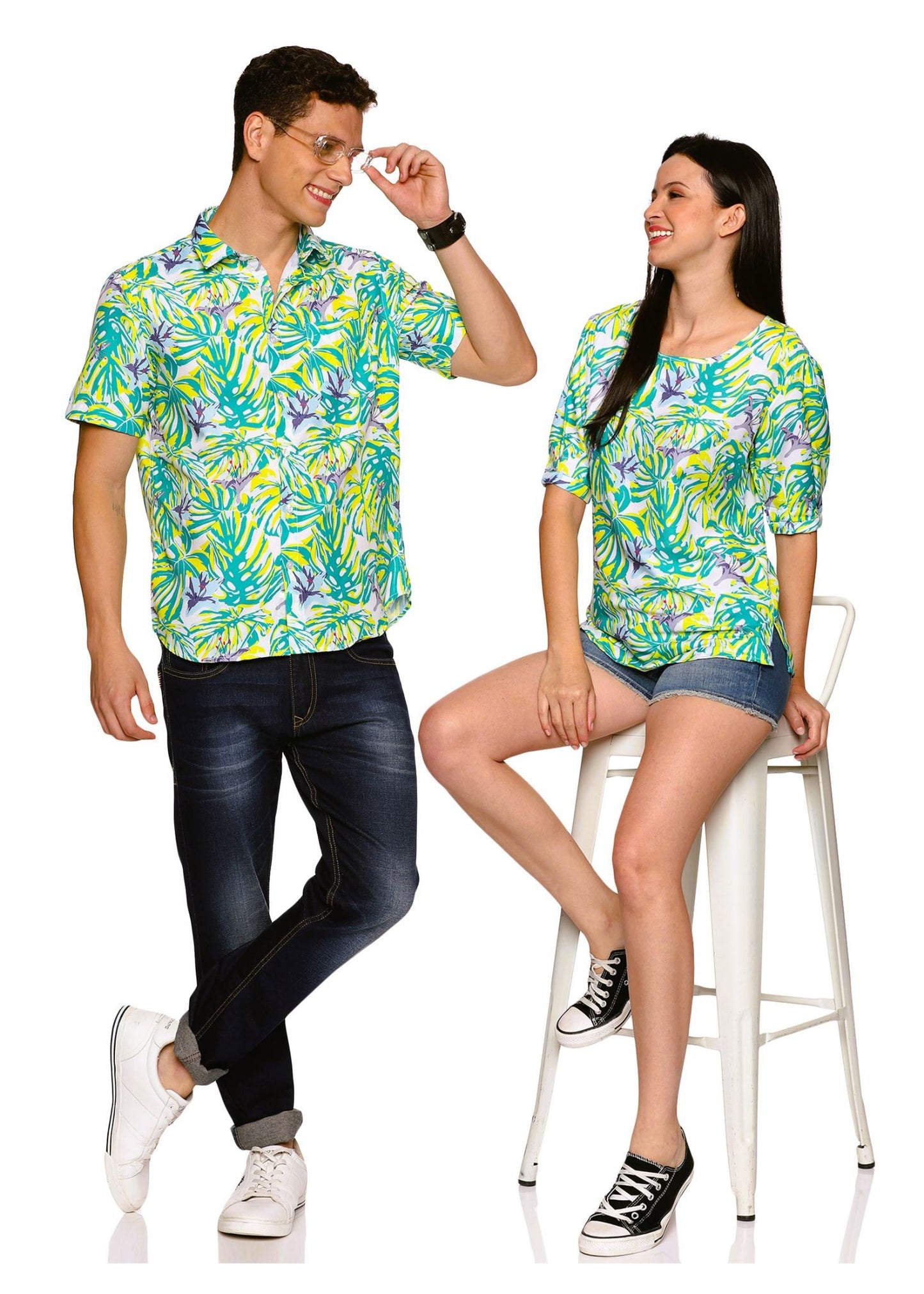 Basil Couple Matching  Shirt and Top