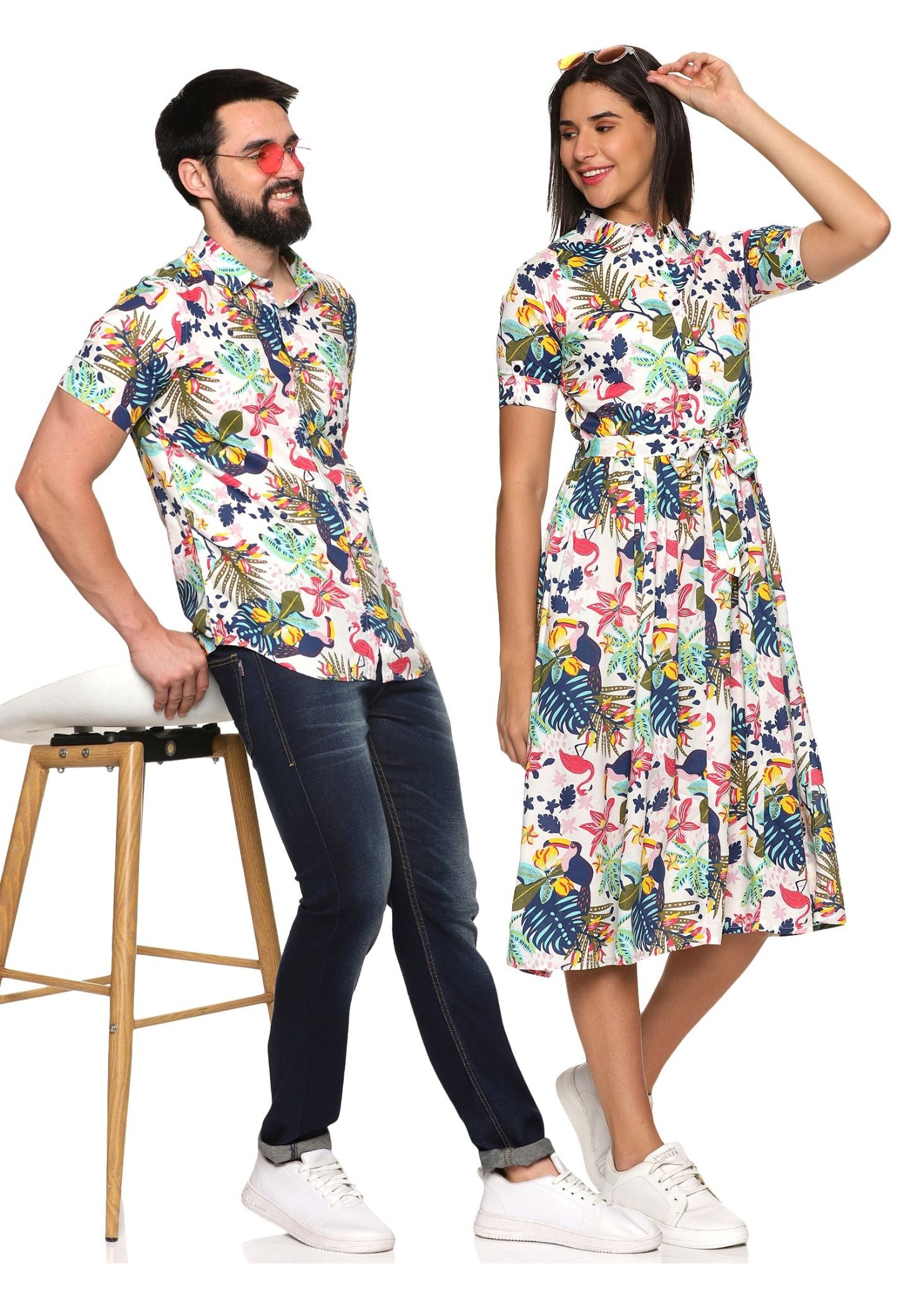 Impression Couple Matching Shirt and Dress - Tusok