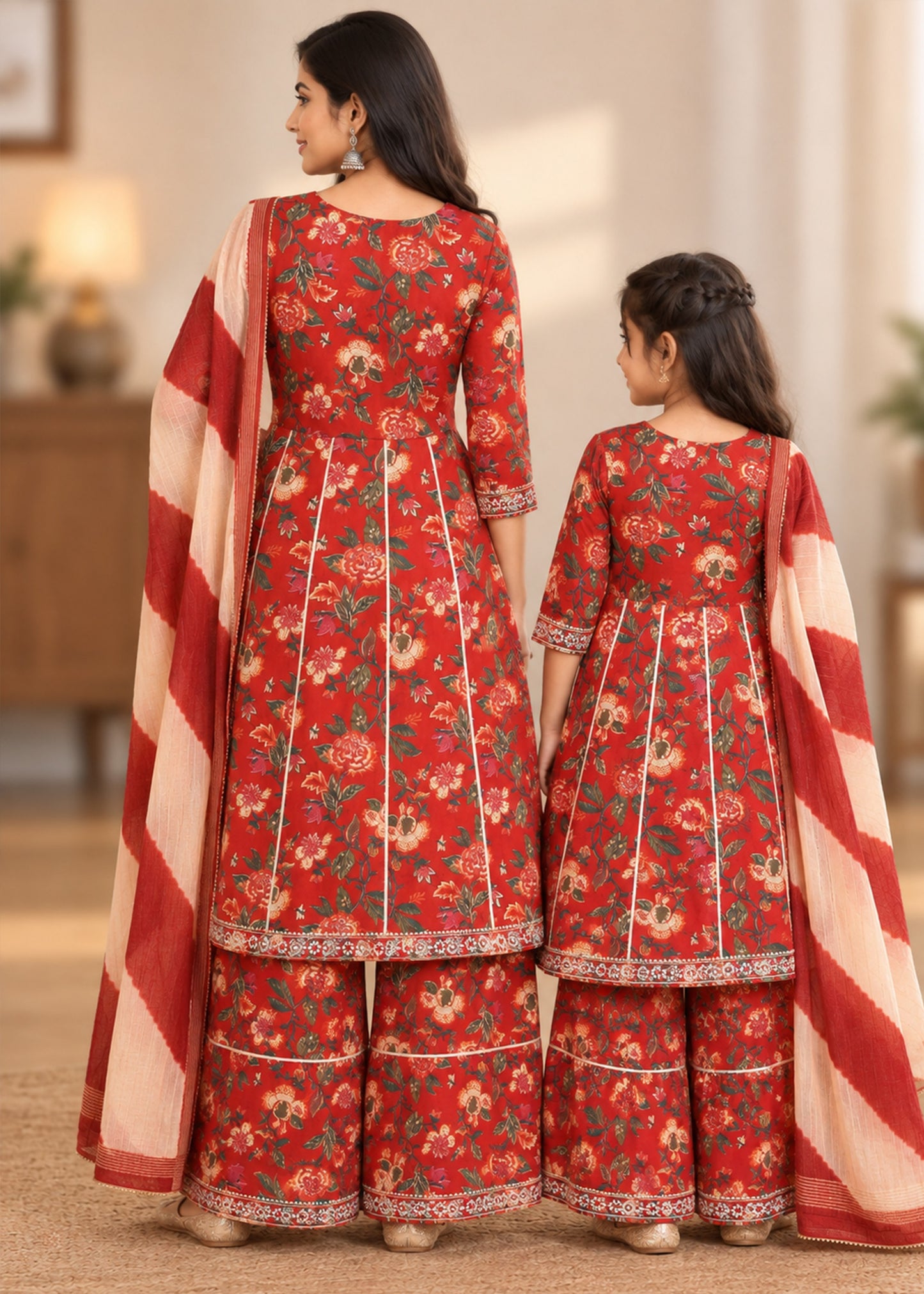 Phulwari Ethnic Family Matching Combo