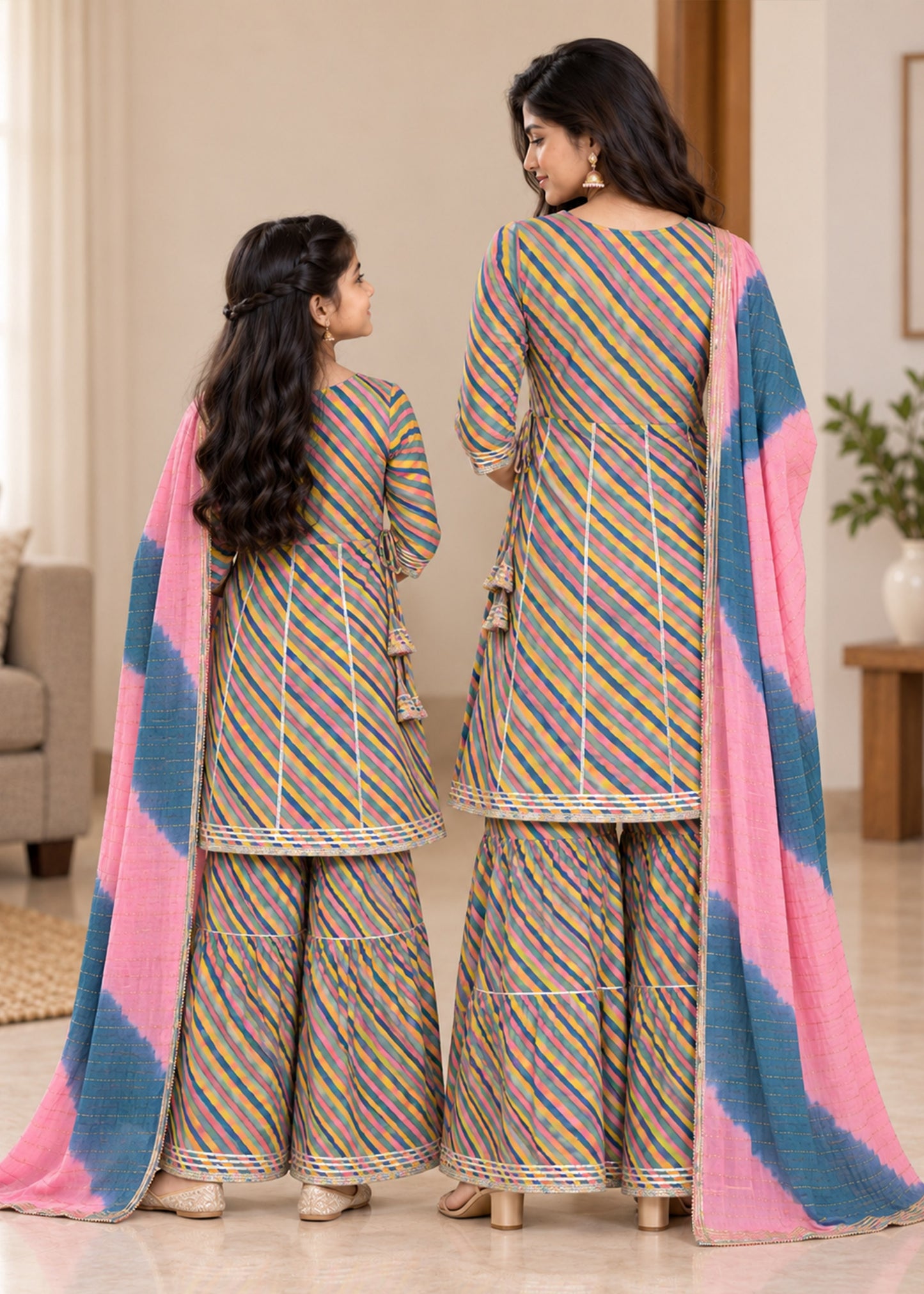Rangbirangi Ethnic Family Matching Combo
