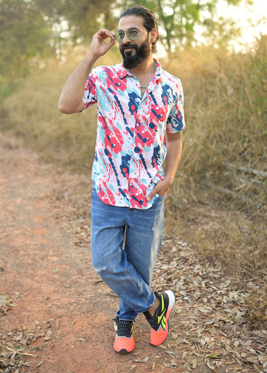 Flames Couple Matching Shirt and Dress