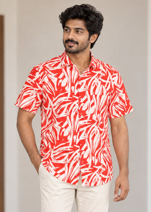 Coral Men Printed Shirt
