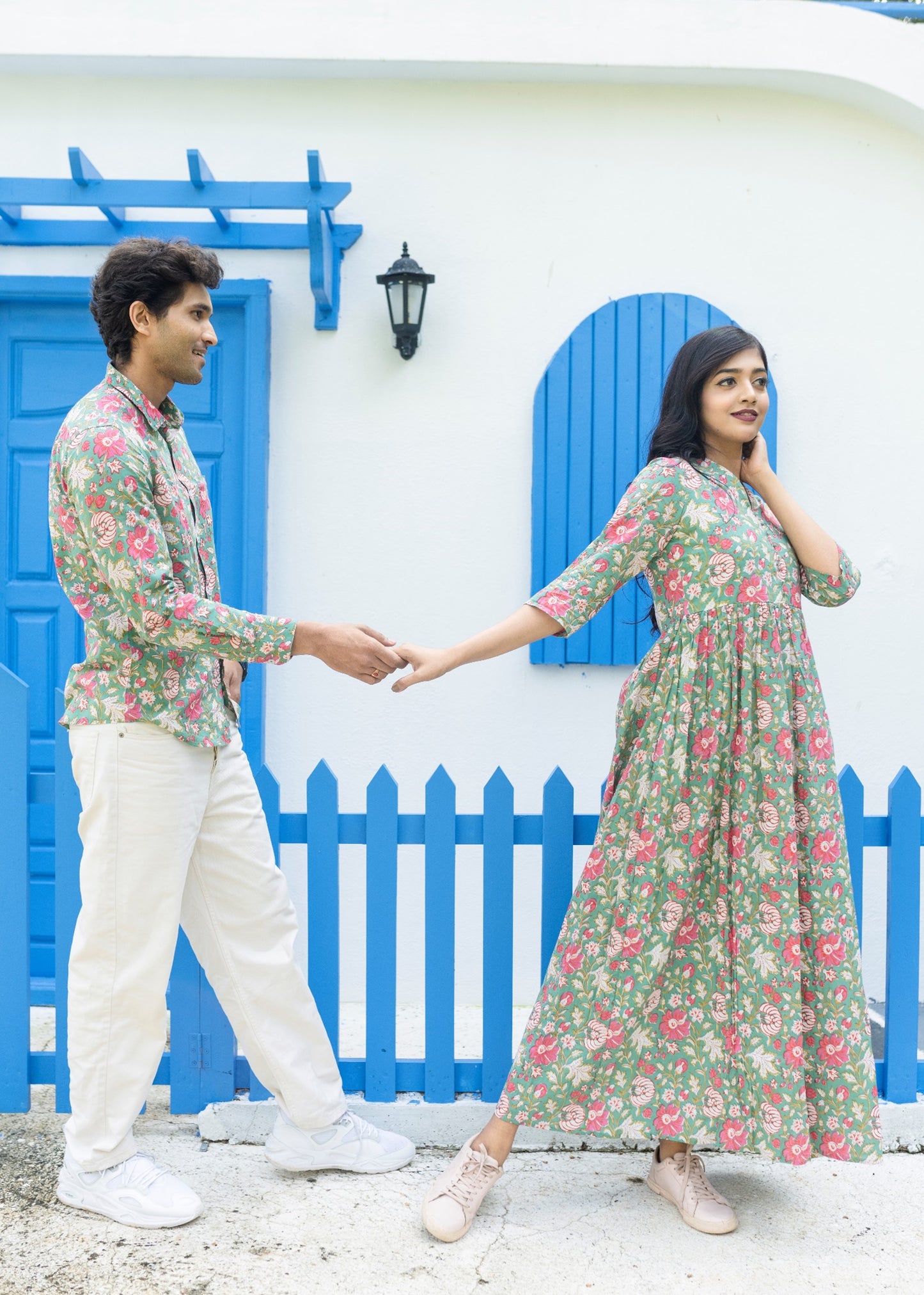 Chitra Couple Matching  Shirt and Dress