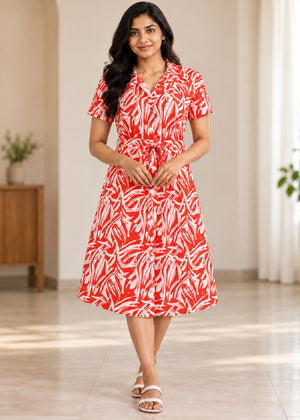 Coral Women Dress