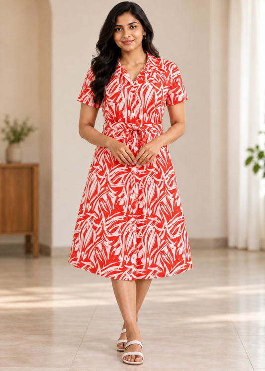 Coral Women Dress