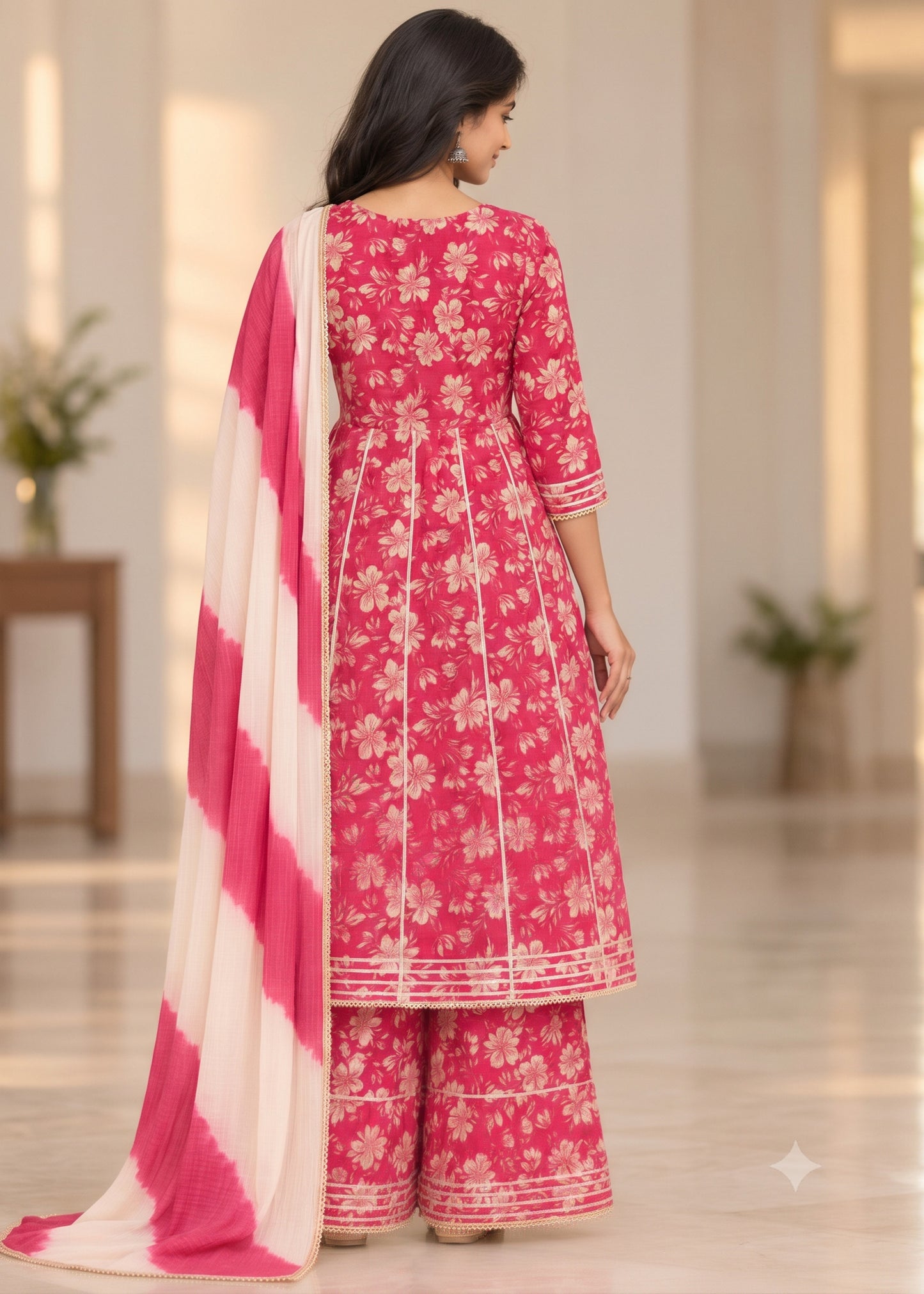 Vatika Women Ethnic Kurti-Sharara set