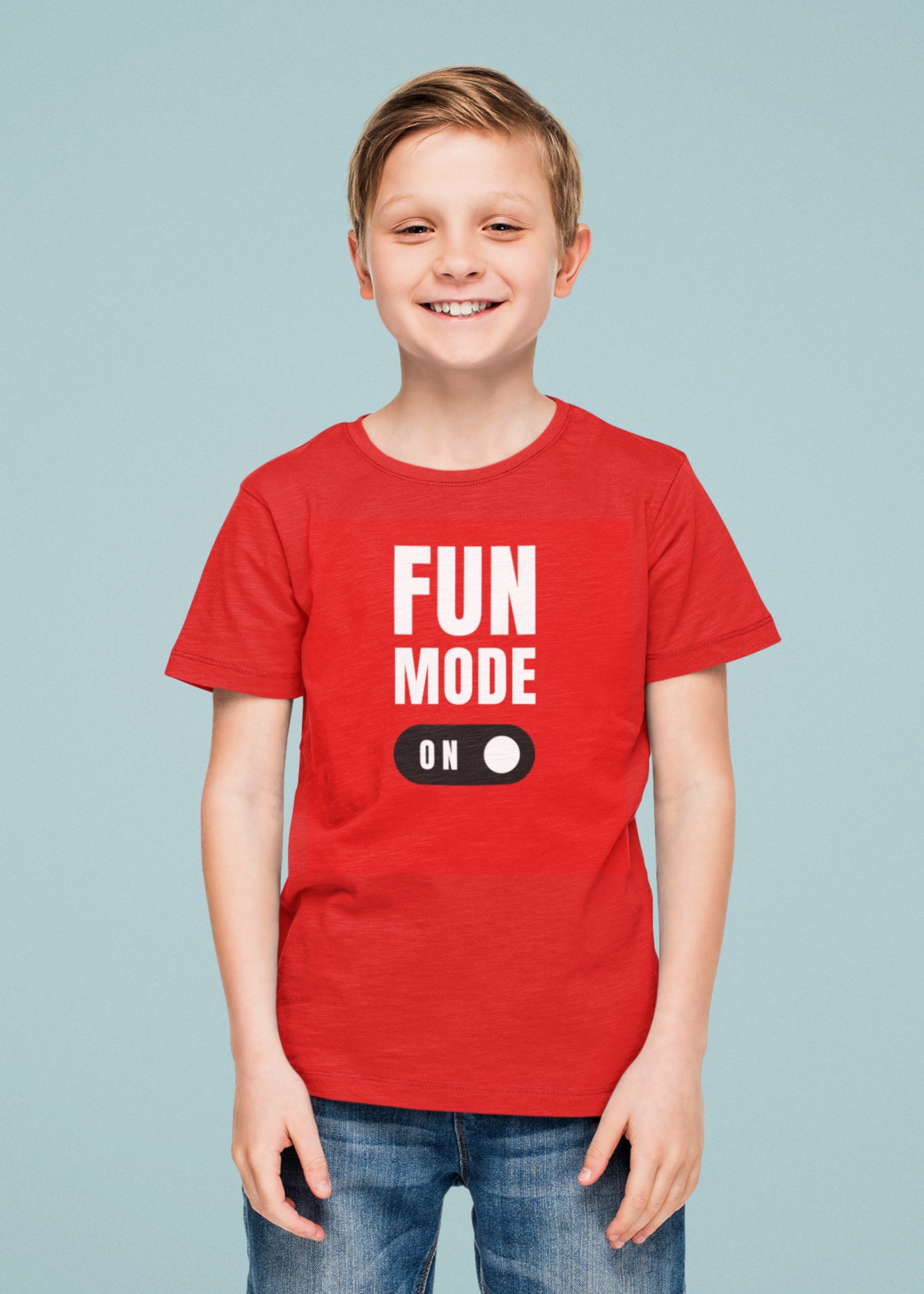 Red Fun Mode on Red FMON Family Tshirt