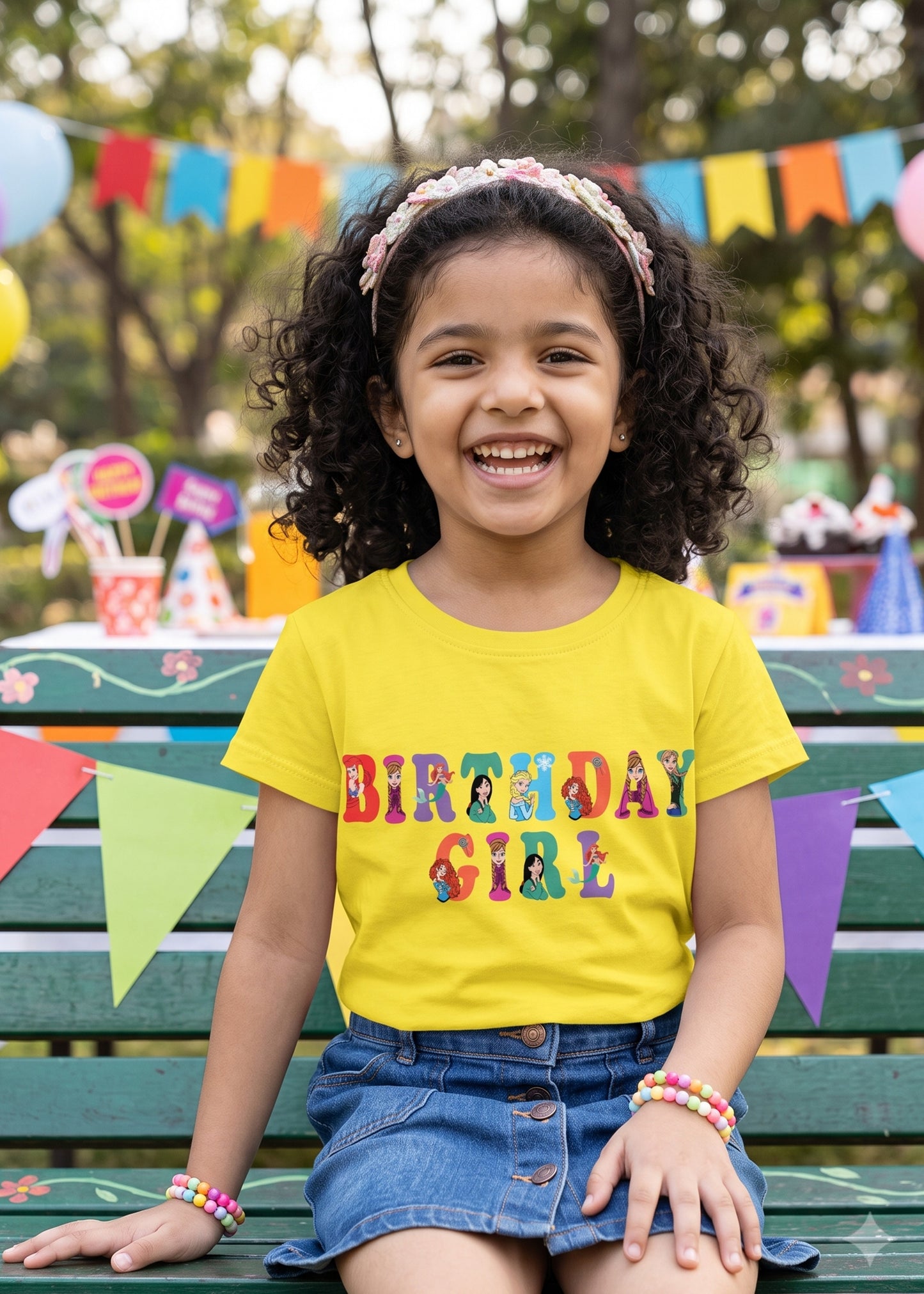 Princesss Letter Birthday Girls Tshirt