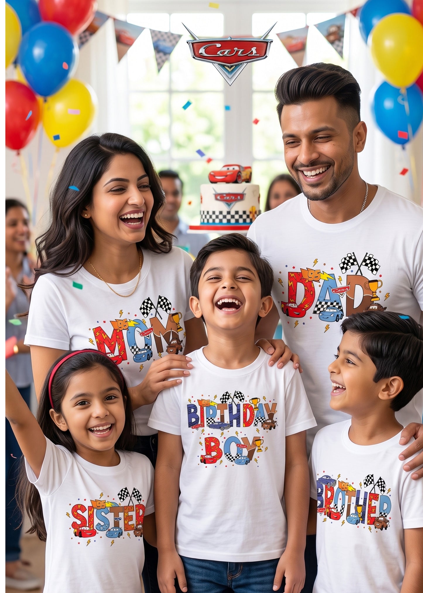 Racing Cars Birthday Family Tshirt