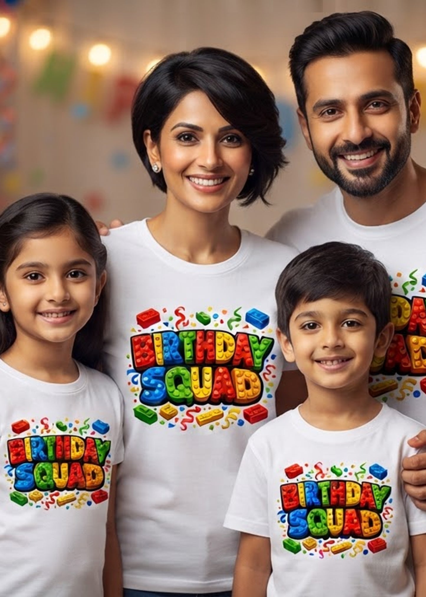 Lego Building Blocks Birthday Family Tshirt