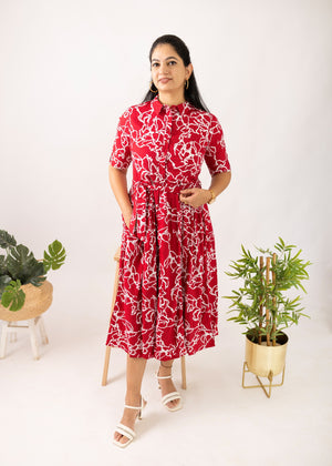 Crimson Women Dress
