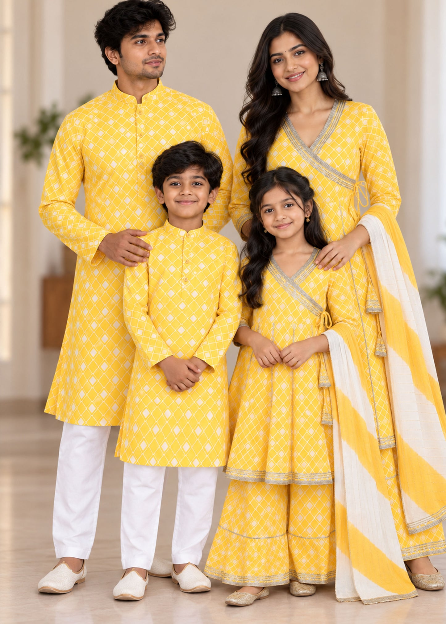 Jharokha Ethnic Family Matching Combo